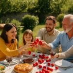 Πάσχα και Μαμάδες: Οικογένεια γύρω από πασχαλινό τραπέζι με αρνί και αυγά